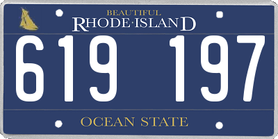 RI license plate 619197