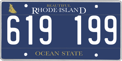 RI license plate 619199