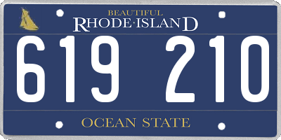 RI license plate 619210