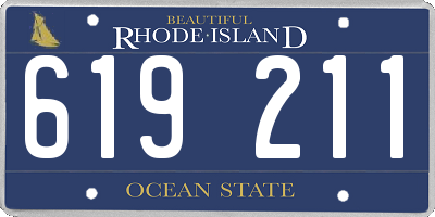RI license plate 619211