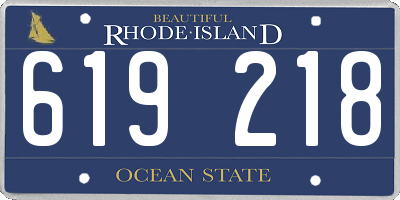 RI license plate 619218