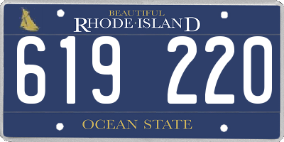 RI license plate 619220
