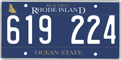 RI license plate 619224