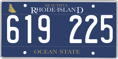RI license plate 619225
