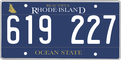 RI license plate 619227