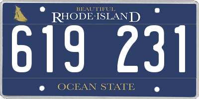 RI license plate 619231