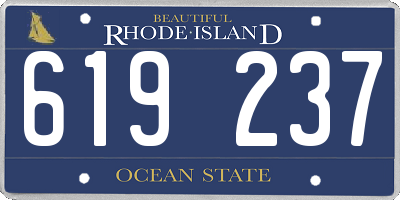RI license plate 619237