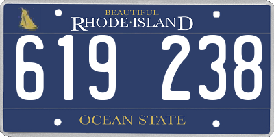 RI license plate 619238