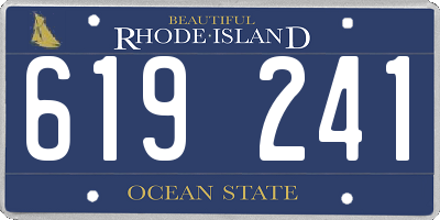 RI license plate 619241