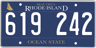 RI license plate 619242
