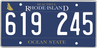 RI license plate 619245