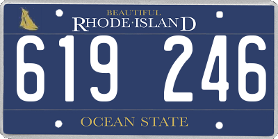 RI license plate 619246