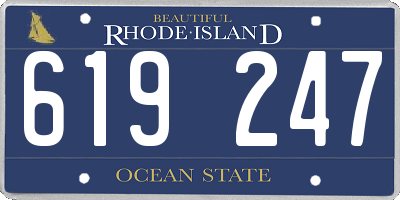 RI license plate 619247