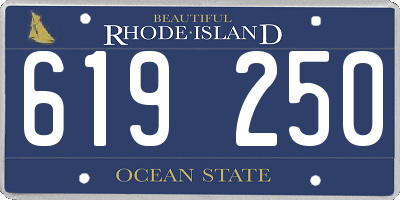 RI license plate 619250