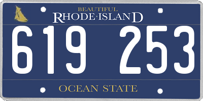 RI license plate 619253