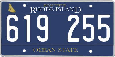 RI license plate 619255