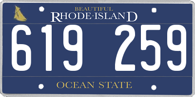 RI license plate 619259