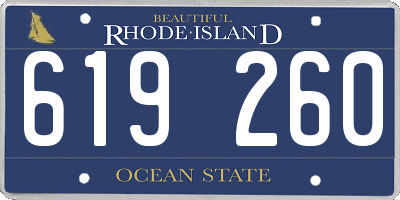 RI license plate 619260