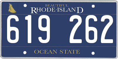 RI license plate 619262