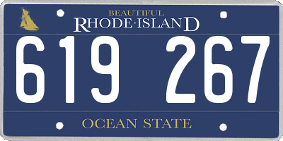 RI license plate 619267
