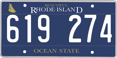 RI license plate 619274