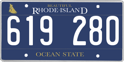 RI license plate 619280