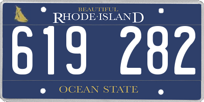RI license plate 619282