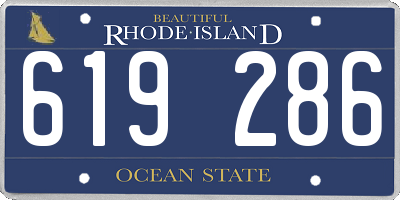 RI license plate 619286