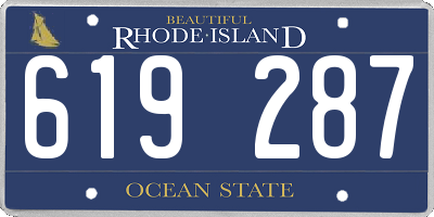 RI license plate 619287
