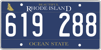 RI license plate 619288