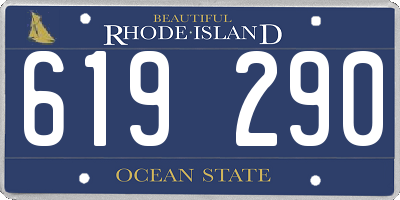 RI license plate 619290