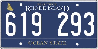 RI license plate 619293