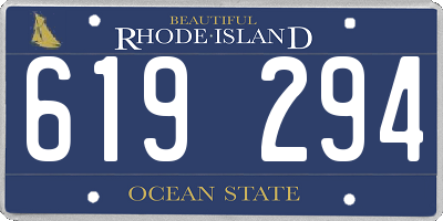 RI license plate 619294