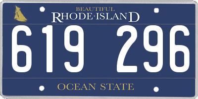 RI license plate 619296