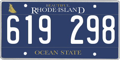 RI license plate 619298