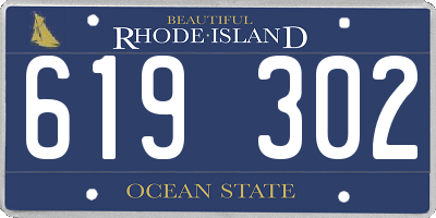 RI license plate 619302