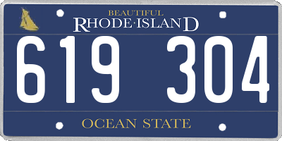 RI license plate 619304