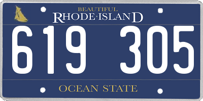 RI license plate 619305