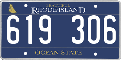 RI license plate 619306