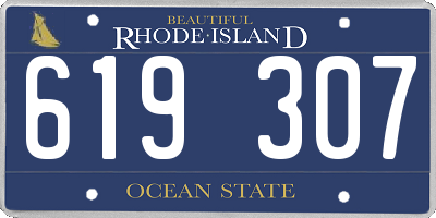 RI license plate 619307