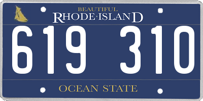 RI license plate 619310