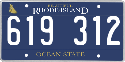 RI license plate 619312