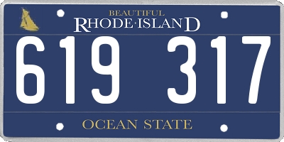 RI license plate 619317