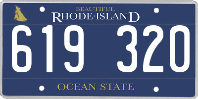 RI license plate 619320