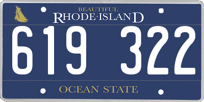RI license plate 619322