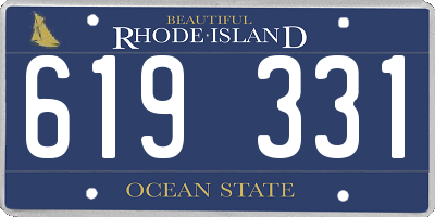 RI license plate 619331