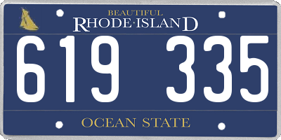 RI license plate 619335