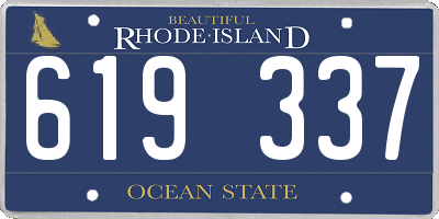 RI license plate 619337