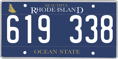 RI license plate 619338