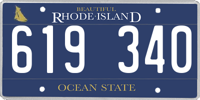 RI license plate 619340